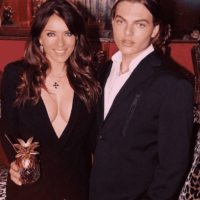 Liz Hurley and son Damian